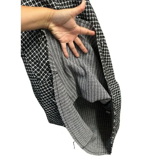 Zara Tweed Midi Dress Sizs Small Sleeveless Turtleneck Raw Hem Classic Old Money - Picture 6 of 11